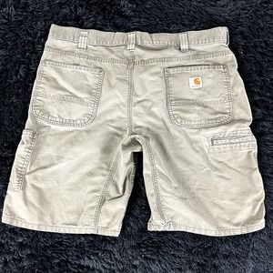tan carhartt carpenter shorts no tag fit like size 38-40